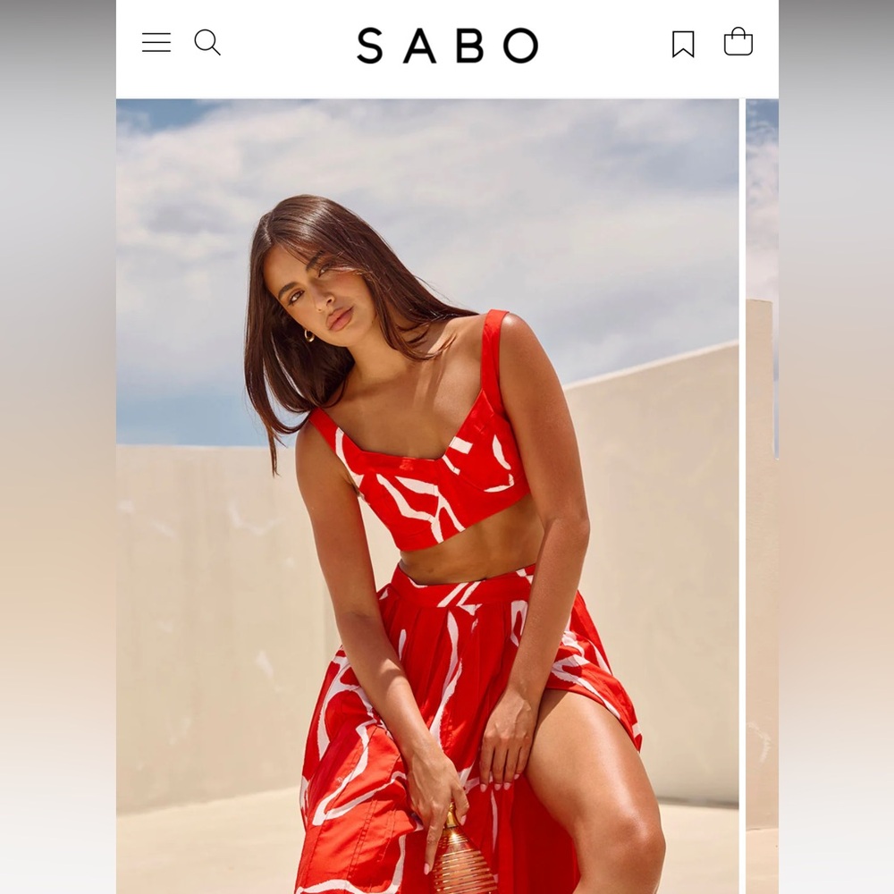 Sabo Red Dien Top-Evoke Red